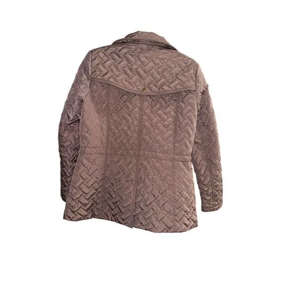 Cole Haan Signature Quilted Tan Beige Mauve Coat Jacket Women's Size M - Picture 3 of 5